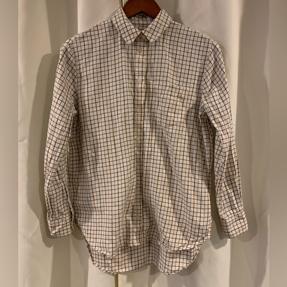 Madewell Oversized Ex-Boyfriend‎ Window Pane Plaid Button Front Shirt X-Small